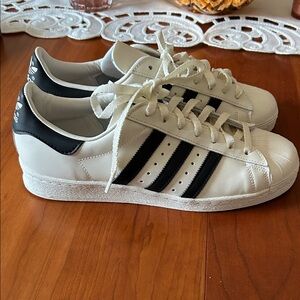NEW Adidas Classic White and Black Superstar Sneakers